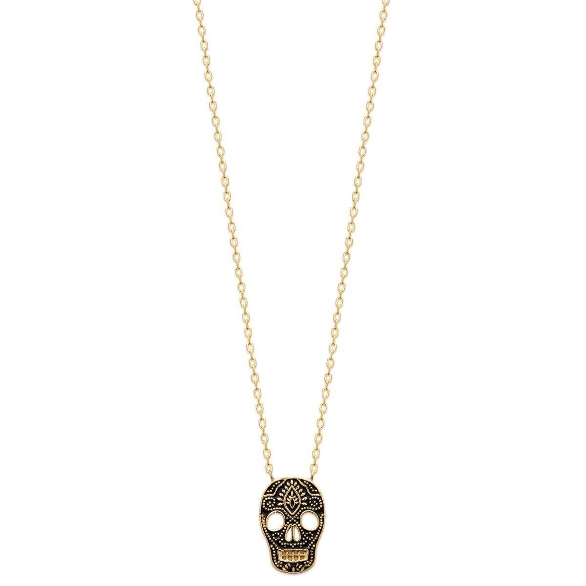 MUERTA Halskette vergoldet und emailliert