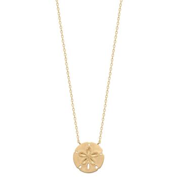 Collier SAND DOLLAR en Plaqué Or 2