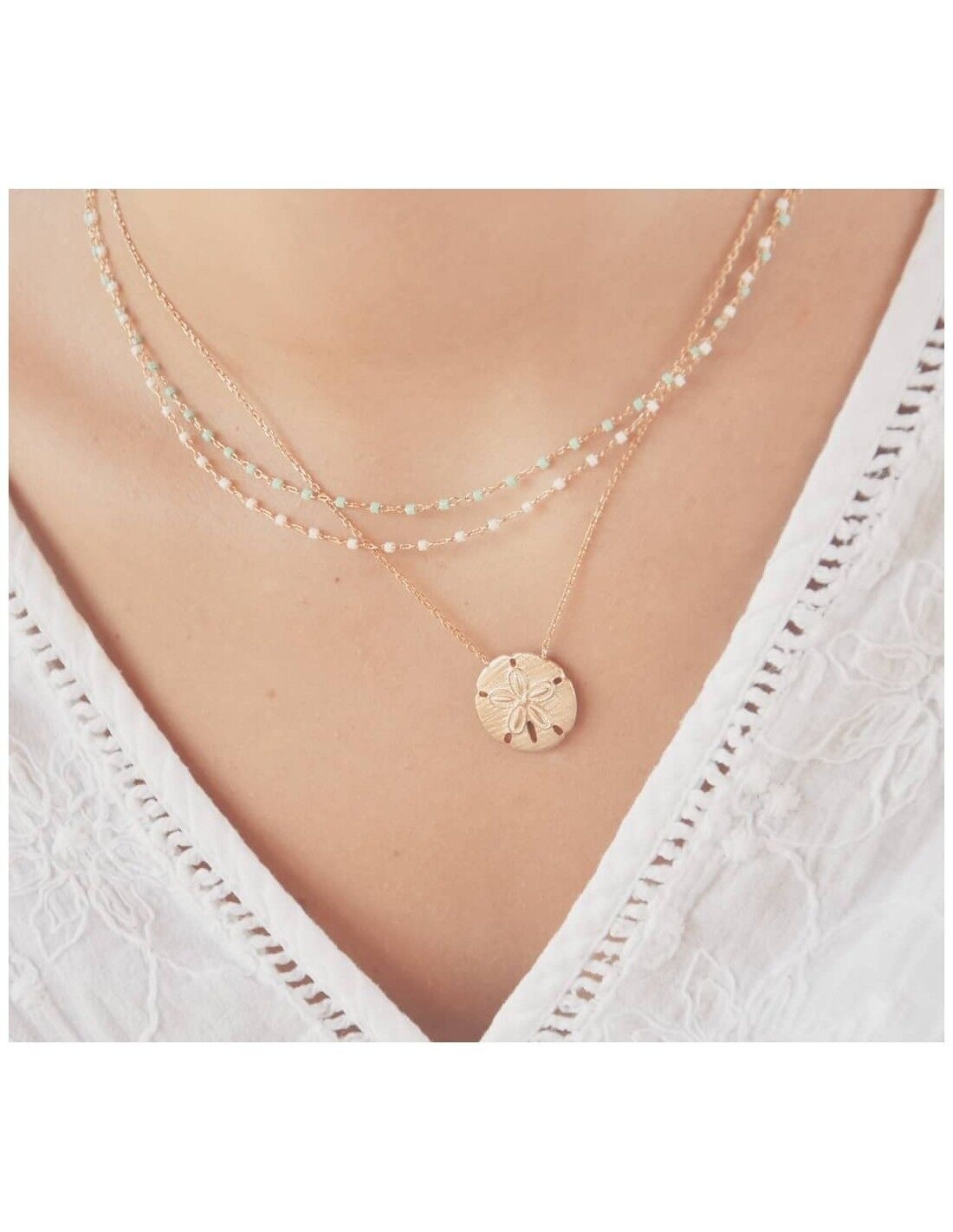 SAND DOLLAR Halskette vergoldet