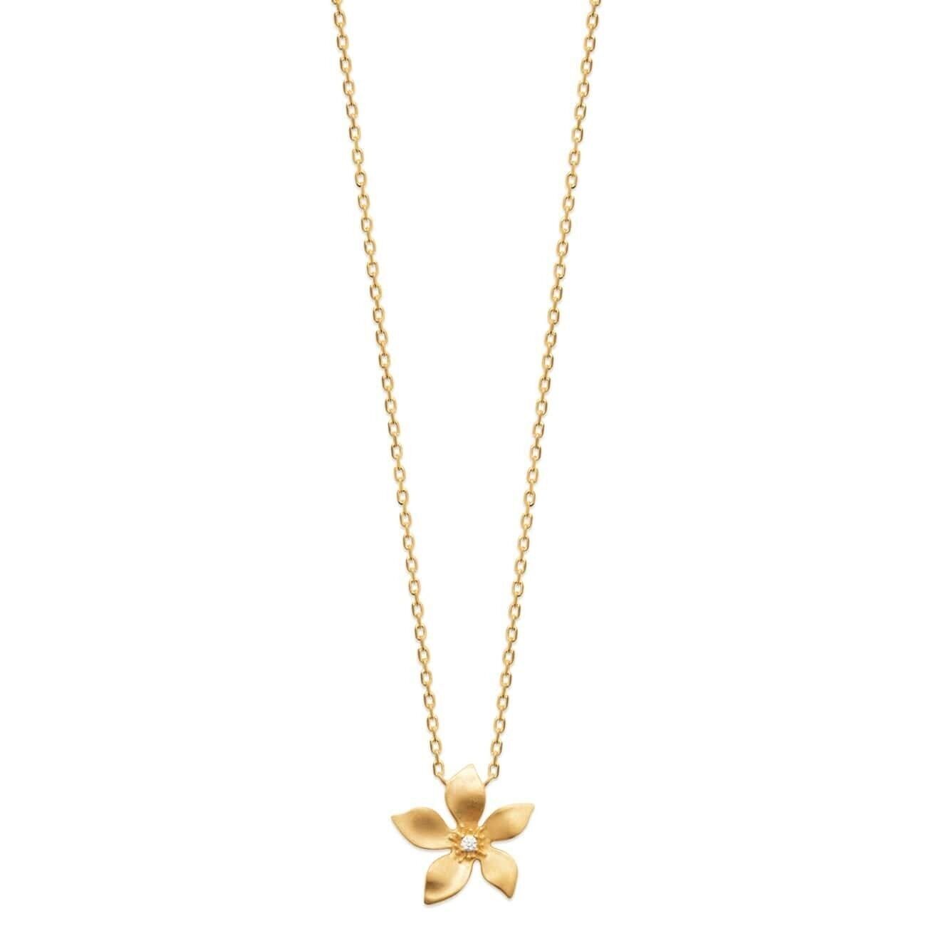 LILY-Halskette aus vergoldetem Zirkonium