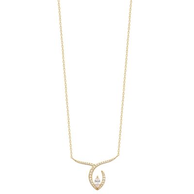 DIAMOND Necklace in Gold Plated and Zirconium