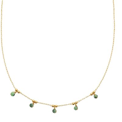 MEDINA Necklace in Gold Plated and Natural Stones