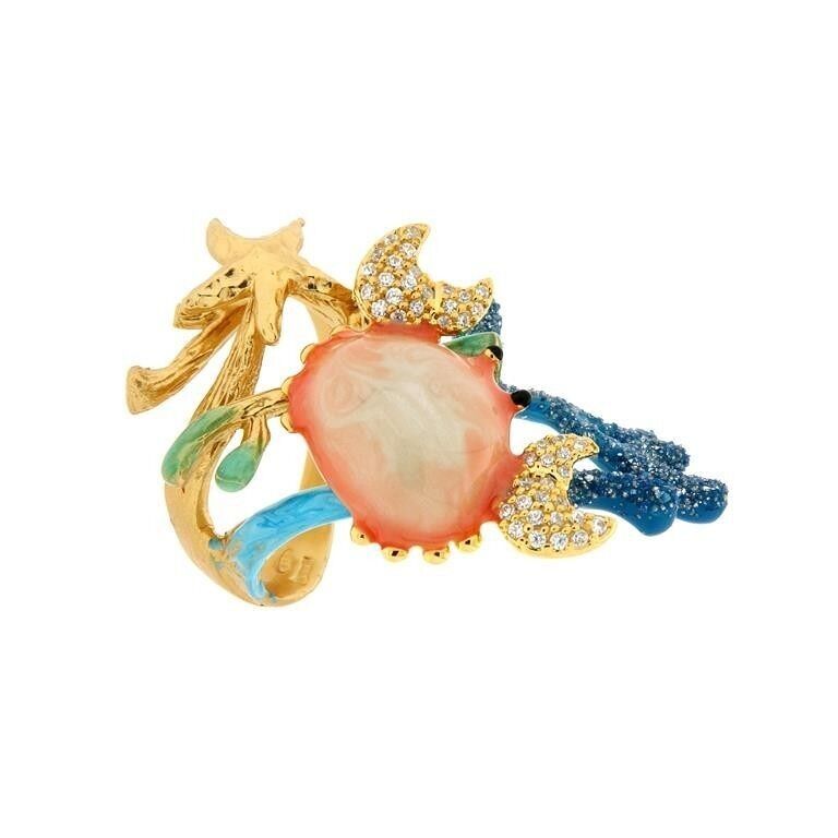 POSITANO Ring vergoldet