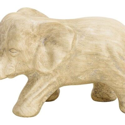 Decorative elephant made of clay 20x14cm-Dekofiguren -