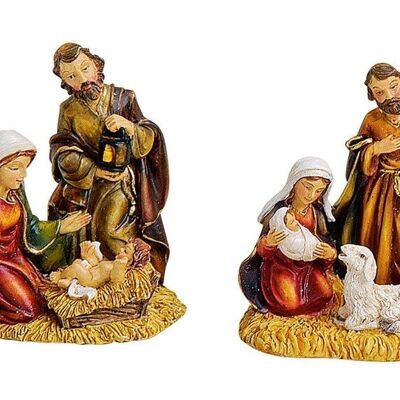 Miniature nativity scene made of poly