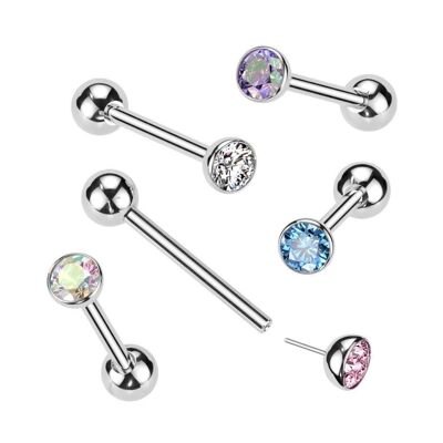 WYLA Barbell Piercing aus Titan und Zirkonium