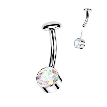 Piercing Nombril ELEA en Titane et Zirconium 7