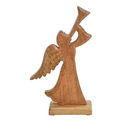 Stand angel made of mango wood brown (W / H / D) 14x25x6cm