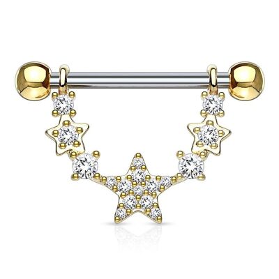 Piercing Téton LOULA en Acier et Zirconium