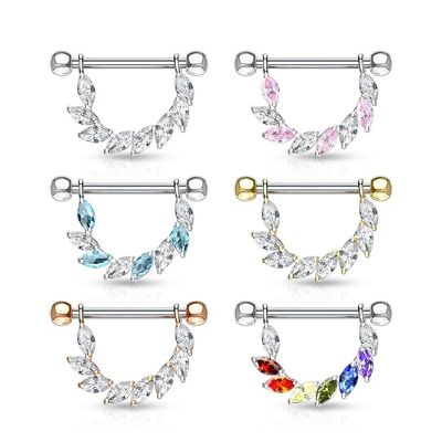Piercing Téton ARONDA en Acier et Zirconium