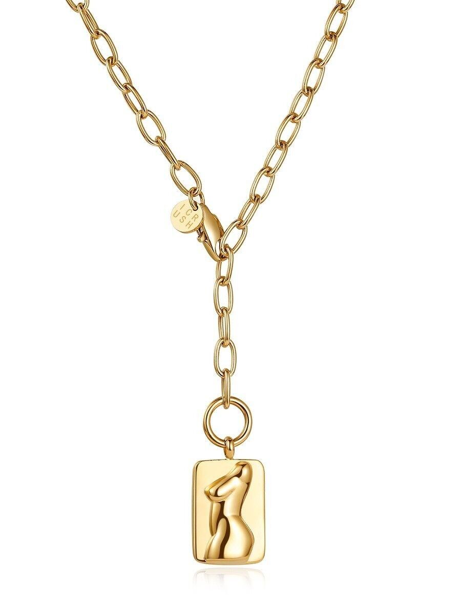 SILHOUETTE-Halskette aus vergoldetem Stahl
