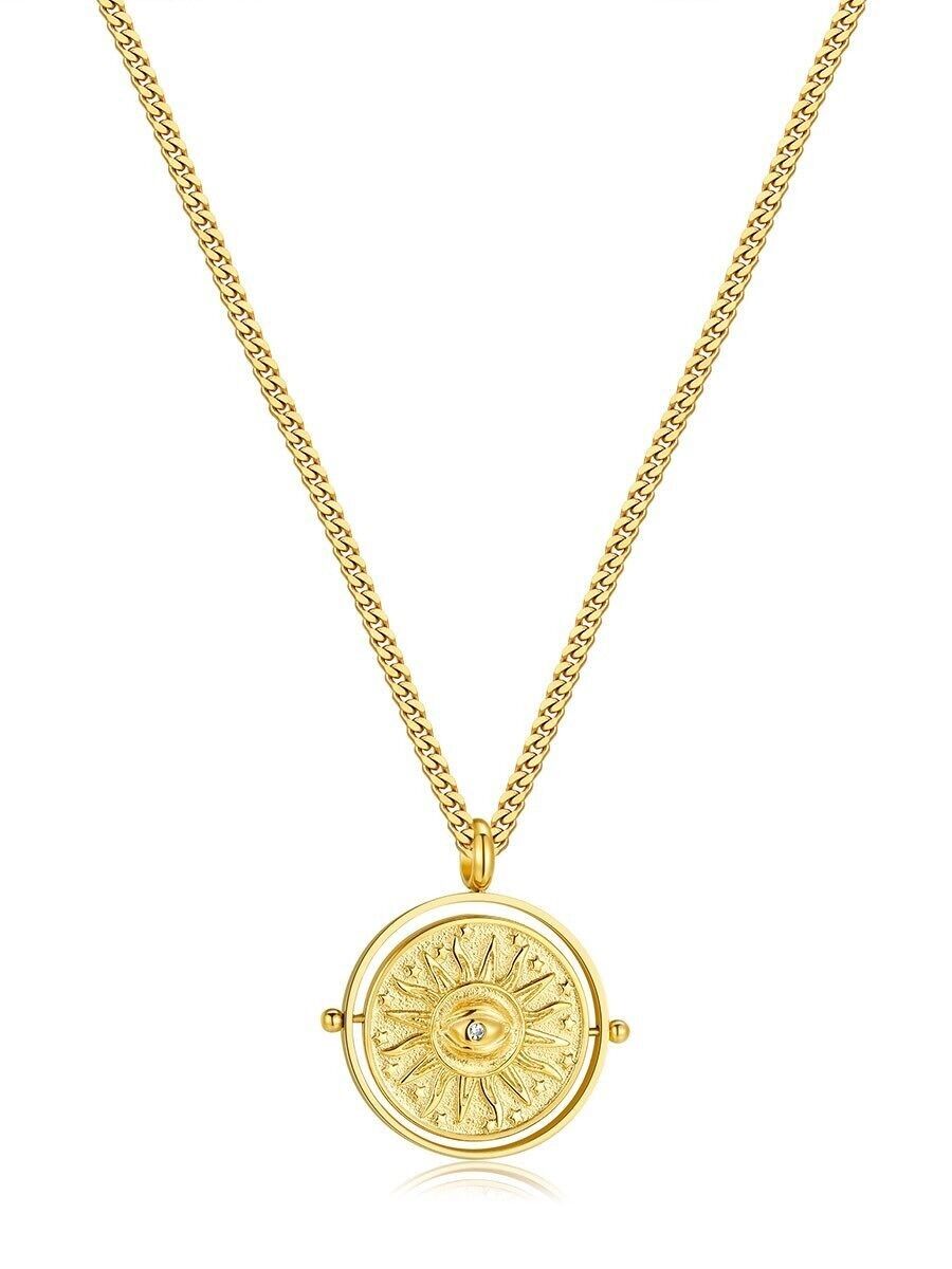 RAMSES-Halskette aus vergoldetem Stahl