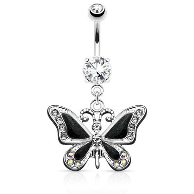 RINA Nabelpiercing aus Stahl und Zirkonium