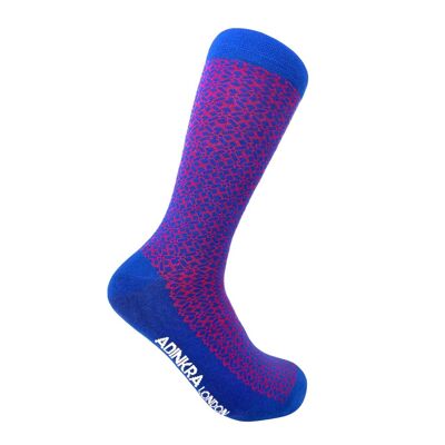 NSAA-Socken aus gekämmter Baumwolle (Rot auf Blau)