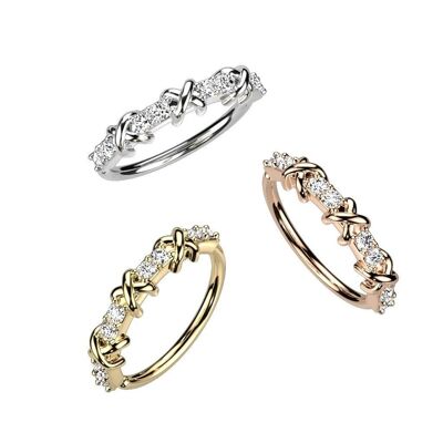 SASHA Ring Piercing in Gold or Platinum Plated