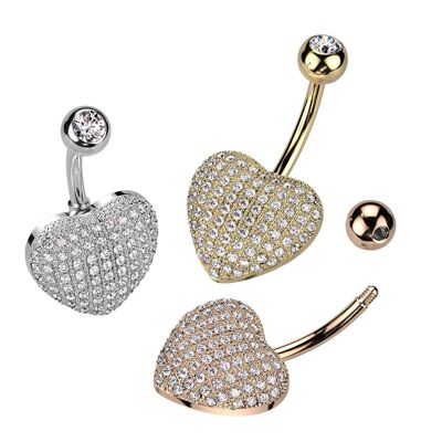 Piercing Ombligo DIDRA en Acero y Circonio