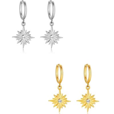 Boucles d'Oreilles POLE STAR en Acier