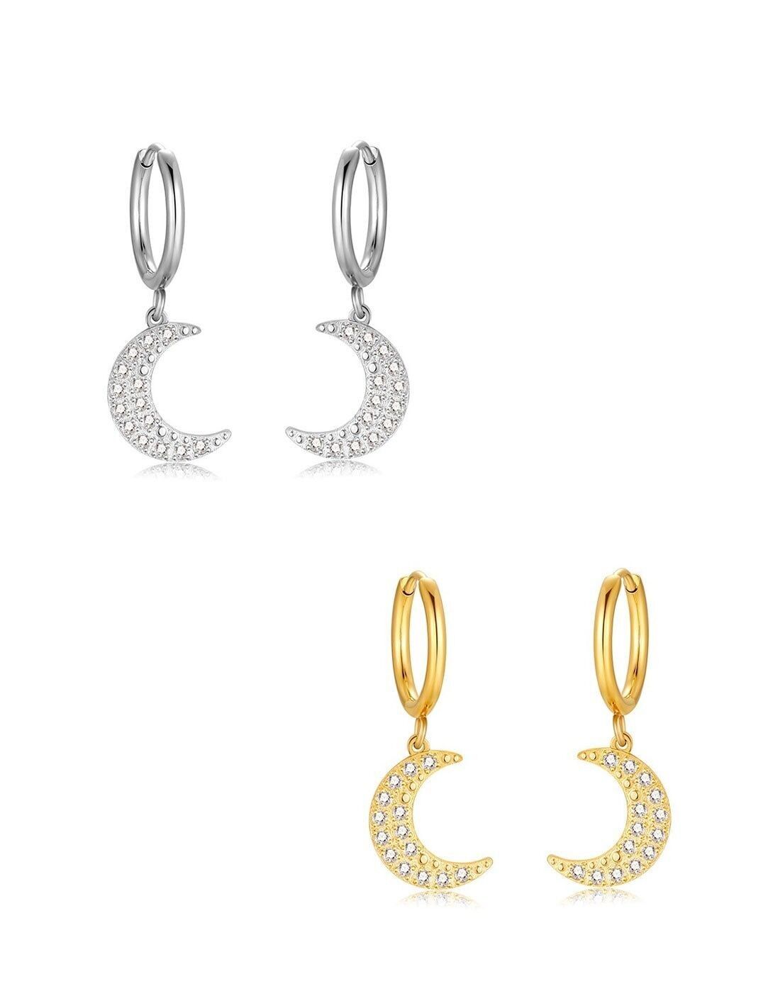 MOND-Ohrringe aus Stahl