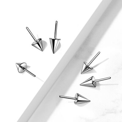 Top DIY para piercing de titanio - Punta / Cúpula
