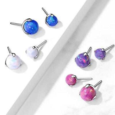 Top DIY para piercing de titanio - Juego de bolas de ópalo