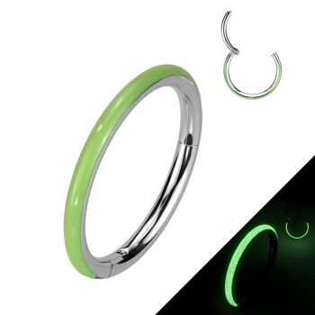 Piercing Anneau STELA Phosphorescent pour Oreille Nez 2