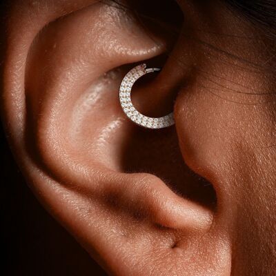 NUHA Ear Piercing in Titanium and Zircons