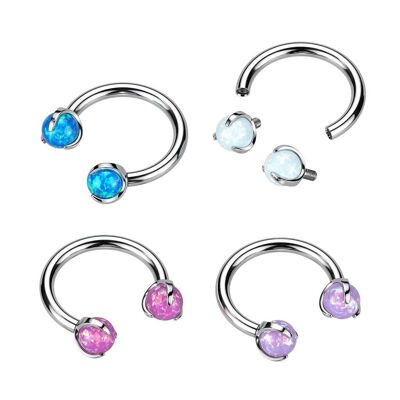 Piercing Nariz CYENNA en Titanio y Ópalo Sintético