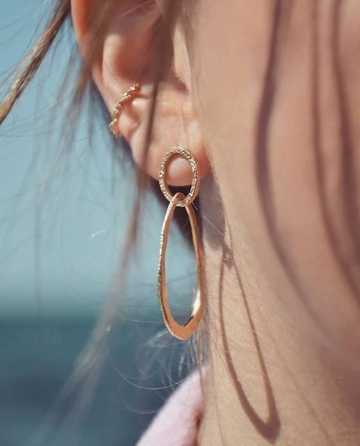 Boucles d'Oreilles MIDWEST en Plaqué Or