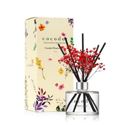 Cocodor diffuseur de fleurs rouges 200 ml - Parfum Cerise noire
