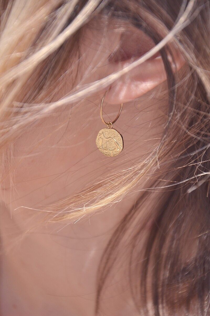 PAPYRUS-Ohrringe vergoldet