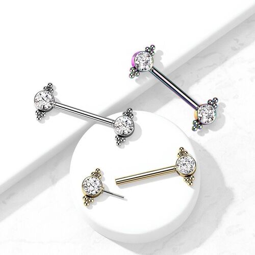 Piercing Teton INAYA en Acier en Zirconium