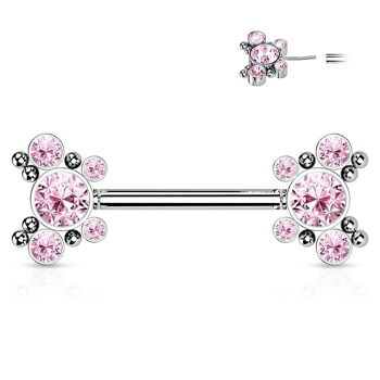 Piercing Téton MACHA en Acier et Zirconium 9