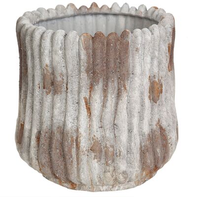 VASO RUSTICO ONDULATO IN CERAMICA 31X30X30CM HM22414