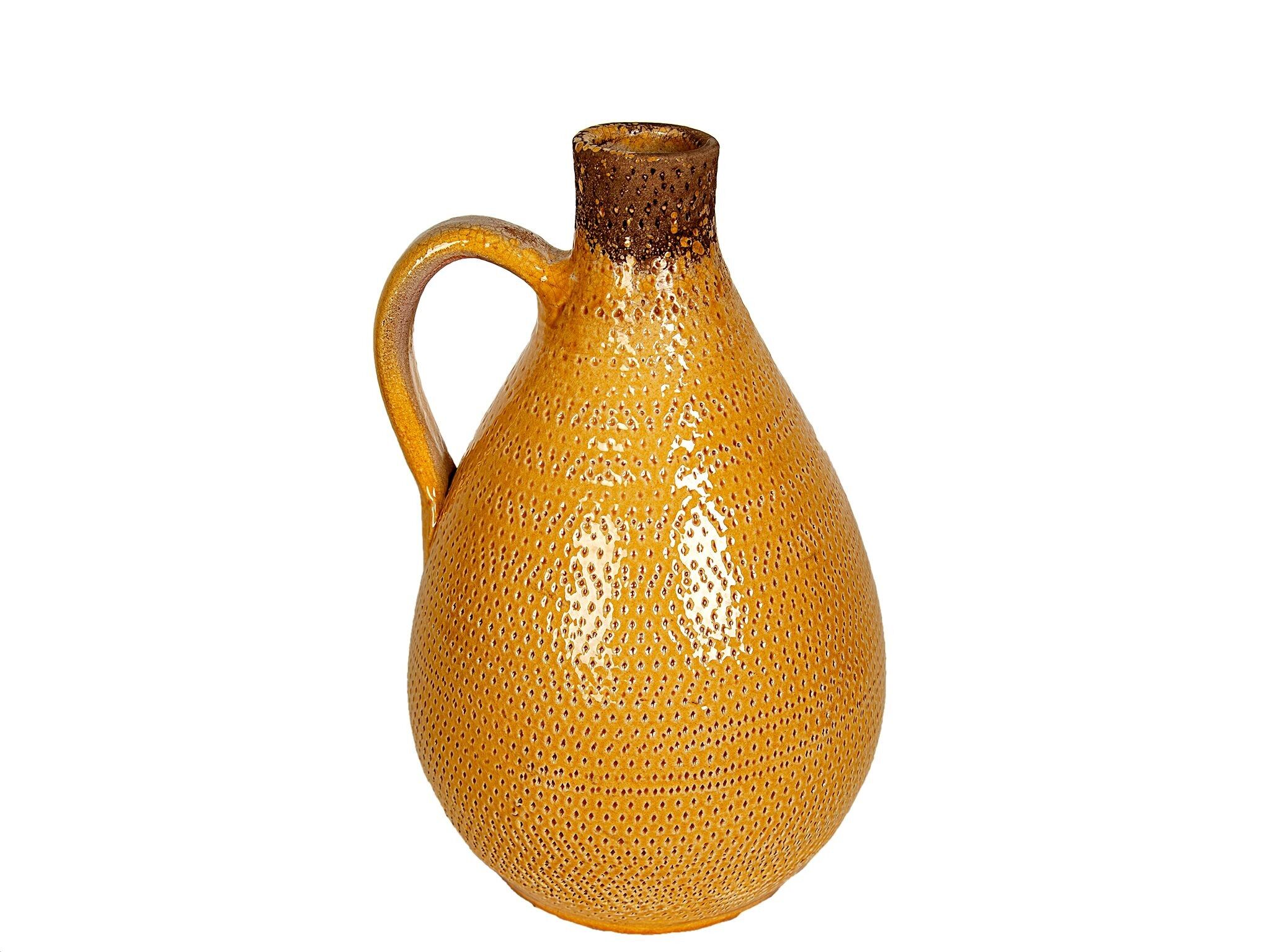 VASE MANCHE CÉRAMIQUE MOUTARDE HM31103