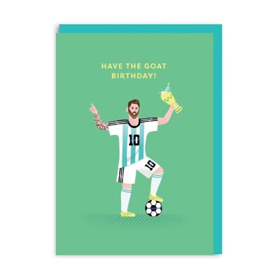 Carte d'anniversaire Lionel Messi GOAT (8905)