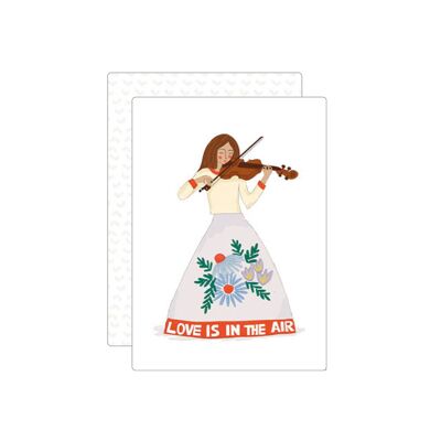 Violin player | postcard