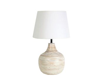 LAMPE BAMBOU AVEC ÉCRAN 36X36X60CM HM11019 1