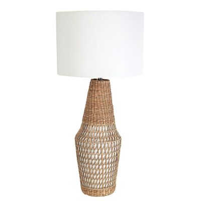 LAMPE BAMBOU/FIBRE NATU. AVEC ÉCRAN 38X38X80CM HM11021