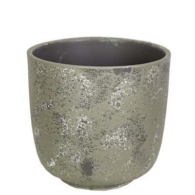 COPERCHIO VASO IN CERAMICA GRIGIO ANTICO HM31134