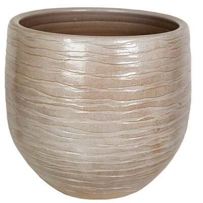 COUVERCLE-POT EN CÉRAMIQUE BEIGE HM31140