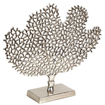 SCULPTURE DE CORAIL EN ALUMINIUM ARGENT HM33699