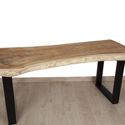 WOODEN DINING TABLE METAL FOOT 200X100X75CM HM4723431