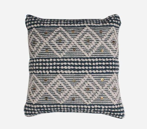 Diamond Patterned Cotton Cushion Cover