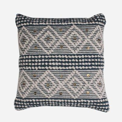 Diamond Patterned Cotton Cushion Cover