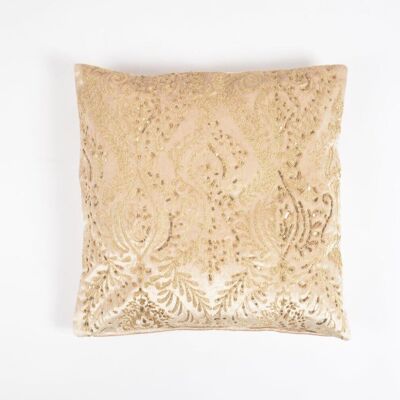Statement Embroidered & Sequinned Cushion Cover