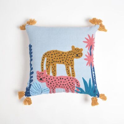 Jungle Panthers Cotton Cushion Cover