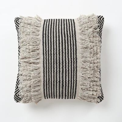 Housse de coussin monochrome Shaggy Tufted