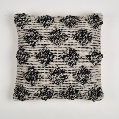 Monochrome Cushion Cover with diamond tufts