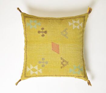 Housse de coussin Kantha brodée 5