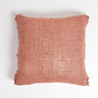 Funda de cojín con textura terracota